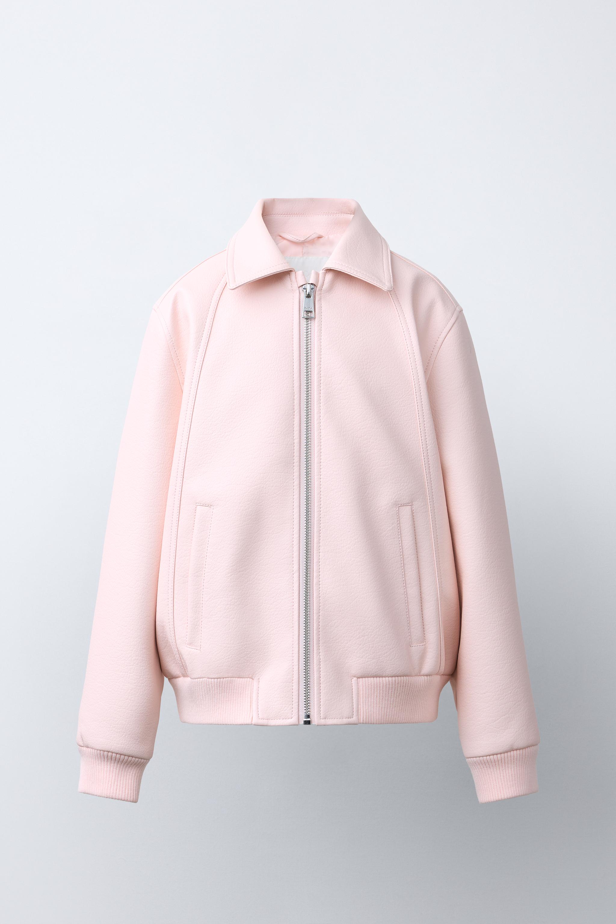 BLOUSON BOMBER EFFET MATIÈRE SYNTHÉTIQUE